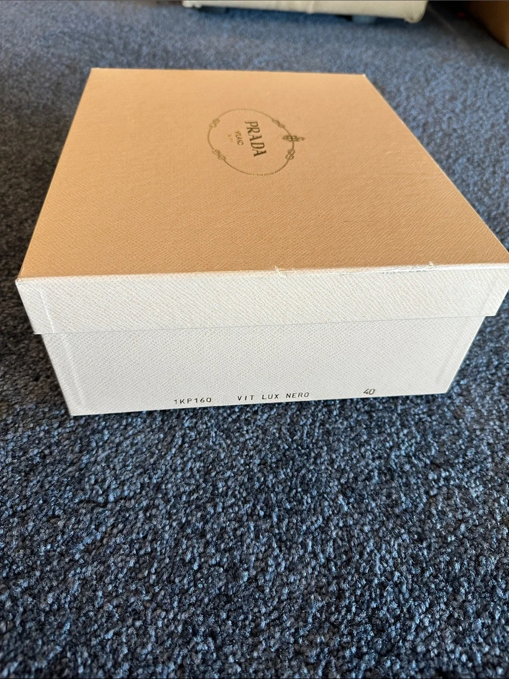 Prada Blush Shoe Box with Black Logo 12 x 10 x 4.5”